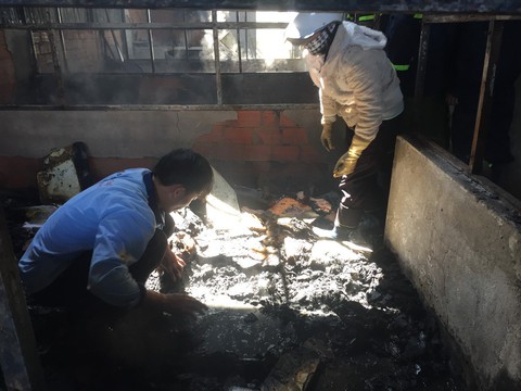 Cháy hai căn nhà ngày 27 tết, người dân bới tro tàn tìm tài sản - Ảnh 4. Cháy hai căn nhà ngày 27 tết, người dân bới tro tàn tìm tài sản - Ảnh 4.