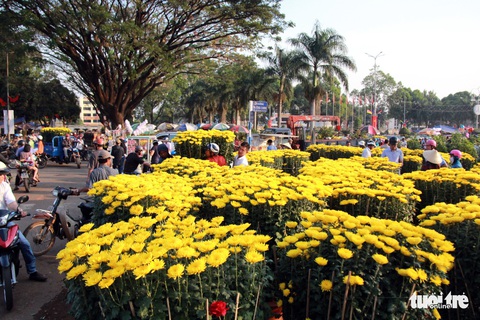 Chiều 30 tết, người dân phố núi chộn rộn chờ HHen Niê xuất hiện - Ảnh 1. Chiều 30 tết, người dân phố núi chộn rộn chờ HHen Niê xuất hiện - Ảnh 1.
