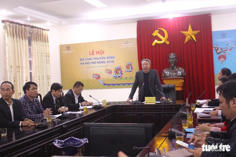 Hà Nội thí điểm lễ hội bơi chải thuyền rồng mở rộng - Ảnh 1. Hà Nội thí điểm lễ hội bơi chải thuyền rồng mở rộng - Ảnh 1.