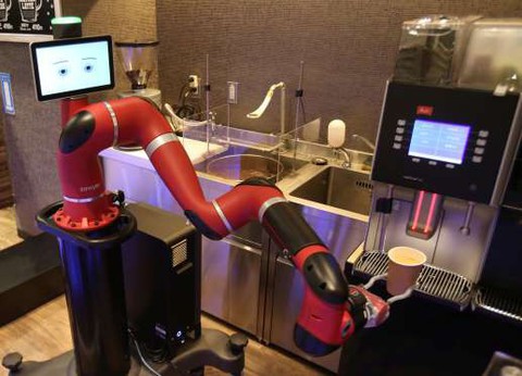 Robot pha cà phê trong tiệm mới khai trương tại Tokyo - Ảnh 2. Robot pha cà phê trong tiệm mới khai trương tại Tokyo - Ảnh 2.