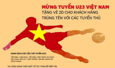 Trà sữa, rạp chiếu phim giảm giá mừng U-23 VN chiến thắng - Ảnh 2. Trà sữa, rạp chiếu phim giảm giá mừng U-23 VN chiến thắng - Ảnh 2.