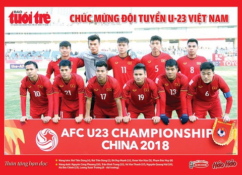 Báo Tuổi Trẻ tặng chuyên trang và poster hình đội U23 Việt Nam - Ảnh 1. Báo Tuổi Trẻ tặng chuyên trang và poster hình đội U23 Việt Nam - Ảnh 1.