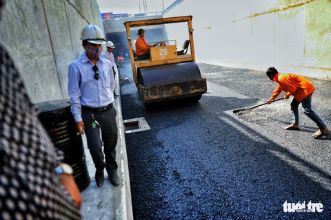 Hầm chui An Sương trước giờ thông xe - Ảnh 6. Hầm chui An Sương trước giờ thông xe - Ảnh 6.