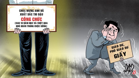 Anh vé số và các ngài giáo sư... giấy - Ảnh 1. Anh vé số và các ngài giáo sư... giấy - Ảnh 1.
