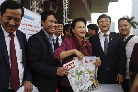 Chủ tịch Quốc hội thăm Hội báo toàn quốc 2018 - Ảnh 1. Chủ tịch Quốc hội thăm Hội báo toàn quốc 2018 - Ảnh 1.