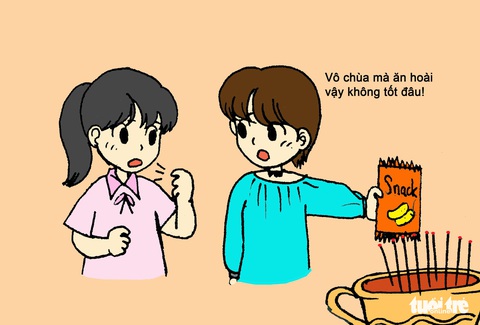Hí họa: những điều nên tránh khi đi lễ hội, chùa chiền - Ảnh 12. Hí họa: những điều nên tránh khi đi lễ hội, chùa chiền - Ảnh 12.