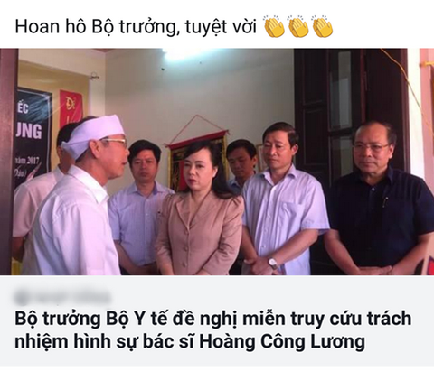 Bộ trưởng Tiến xin tha cho bác sĩ Hoàng Công Lương là tin giả - Ảnh 1.