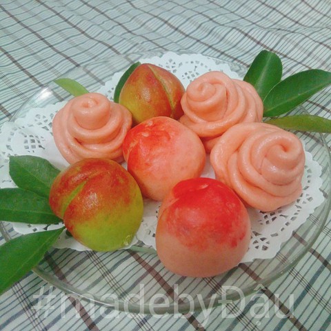 Làm bánh bao trái đào chay - Ảnh 12. Làm bánh bao trái đào chay - Ảnh 12.