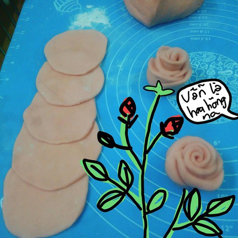 Làm bánh bao trái đào chay - Ảnh 10. Làm bánh bao trái đào chay - Ảnh 10.