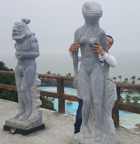 Tượng 12 con giáp mình người ở Hòn Dáu có phản cảm? - Ảnh 4. Tượng 12 con giáp mình người ở Hòn Dáu có phản cảm? - Ảnh 4.