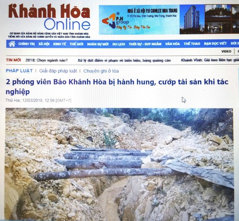 Tạm đình chỉ trưởng công an xã bị tố hành hung 2 nhà báo - Ảnh 1. Tạm đình chỉ trưởng công an xã bị tố hành hung 2 nhà báo - Ảnh 1.