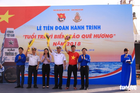 Đoàn Hành trình Tuổi trẻ vì biển đảo quê hương lên đường thăm Trường Sa - Ảnh 2. Đoàn Hành trình Tuổi trẻ vì biển đảo quê hương lên đường thăm Trường Sa - Ảnh 2.