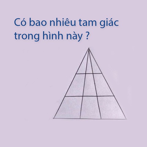 Đố vui... nổ não: Có bao nhiêu hình tam giác trong ảnh? - Ảnh 1. Đố vui... nổ não: Có bao nhiêu hình tam giác trong ảnh? - Ảnh 1.
