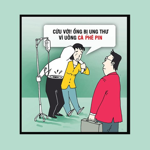 Hí họa: Cà phê pin và cái kết đắng - Ảnh 1. Hí họa: Cà phê pin và cái kết đắng - Ảnh 1.