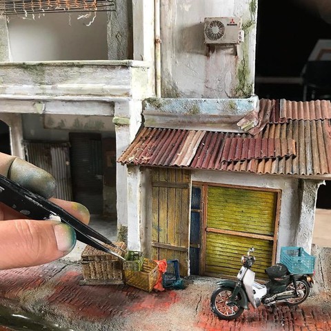 Đi ngược thời gian bằng mô hình siêu nhỏ của nghệ nhân Malaysia - Ảnh 3. Đi ngược thời gian bằng mô hình siêu nhỏ của nghệ nhân Malaysia - Ảnh 3.