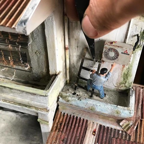 Đi ngược thời gian bằng mô hình siêu nhỏ của nghệ nhân Malaysia - Ảnh 4. Đi ngược thời gian bằng mô hình siêu nhỏ của nghệ nhân Malaysia - Ảnh 4.