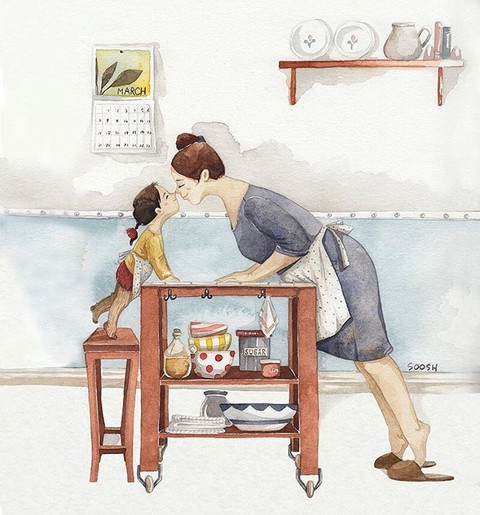 Hạnh phúc gia đình giản dị qua bộ ký họa dễ thương - Ảnh 19. Hạnh phúc gia đình giản dị qua bộ ký họa dễ thương - Ảnh 19.