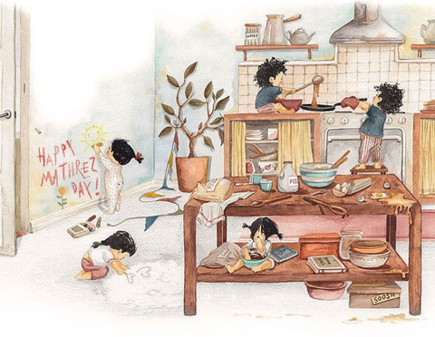 Hạnh phúc gia đình giản dị qua bộ ký họa dễ thương - Ảnh 4. Hạnh phúc gia đình giản dị qua bộ ký họa dễ thương - Ảnh 4.