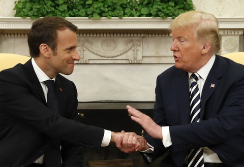 Tổng thống Trump đón tổng thống Pháp, bàn ngay chuyện hạt nhân - Ảnh 3. Tổng thống Trump đón tổng thống Pháp, bàn ngay chuyện hạt nhân - Ảnh 3.