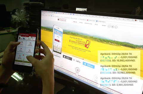 400 tài khoản ngân hàng Agribank bị hack, nhiều người mất tiền - Ảnh 1. 400 tài khoản ngân hàng Agribank bị hack, nhiều người mất tiền - Ảnh 1.