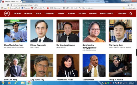 Hai nhà khoa học Việt vào danh sách 100 nhà khoa học hàng đầu châu Á - Ảnh 1. Hai nhà khoa học Việt vào danh sách 100 nhà khoa học hàng đầu châu Á - Ảnh 1.