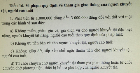 Bị phạt 1- 3 triệu đồng nếu không giúp người khuyết tật - Ảnh 2. Bị phạt 1- 3 triệu đồng nếu không giúp người khuyết tật - Ảnh 2.