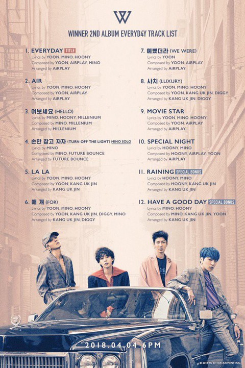 Everyd4y của WINNER đứng đầu 6 bảng xếp hạng chính của K-pop - Ảnh 5. Everyd4y của WINNER đứng đầu 6 bảng xếp hạng chính của K-pop - Ảnh 5.