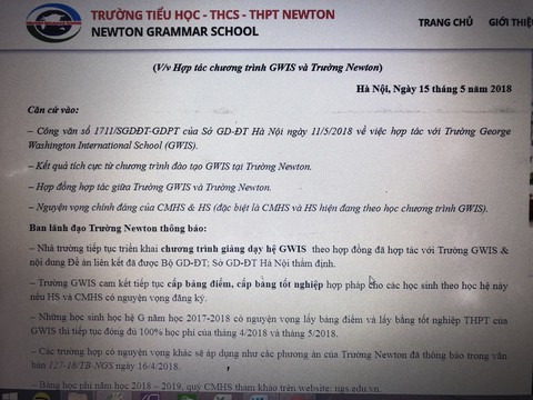 Bộ yêu cầu ngừng, trường Newton vẫn hợp tác với trường ma - Ảnh 1. Bộ yêu cầu ngừng, trường Newton vẫn hợp tác với trường ma - Ảnh 1.