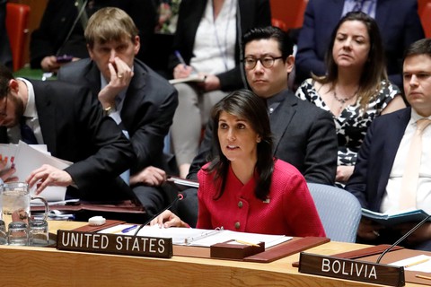 Đại sứ Mỹ bị chỉ trích vì bỏ đi khi Palestine phát biểu - Ảnh 1. Đại sứ Mỹ bị chỉ trích vì bỏ đi khi Palestine phát biểu - Ảnh 1.