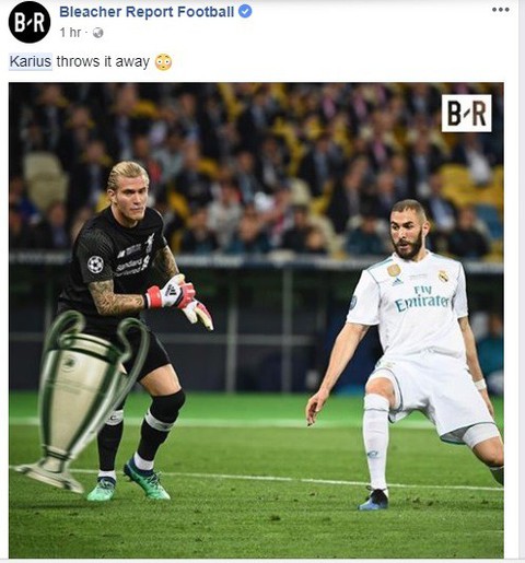 Karius trở thành tâm điểm chế giễu sau chung kết Champions League - Ảnh 1. Karius trở thành tâm điểm chế giễu sau chung kết Champions League - Ảnh 1.