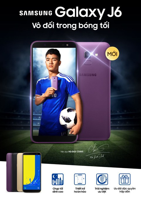 Samsung ra mắt Galaxy J6 chinh phục bóng tối giá 5,3 triệu - Ảnh 1. Samsung ra mắt Galaxy J6 chinh phục bóng tối giá 5,3 triệu - Ảnh 1.