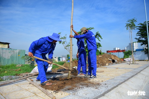 TP.HCM thông xe cầu qua đảo Kim Cương - Ảnh 11. TP.HCM thông xe cầu qua đảo Kim Cương - Ảnh 11.