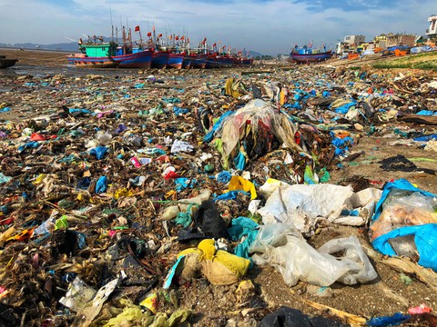 Kinh hoàng biển… rác ở Hậu Lộc, Thanh Hóa - Ảnh 4. Kinh hoàng biển… rác ở Hậu Lộc, Thanh Hóa - Ảnh 4.