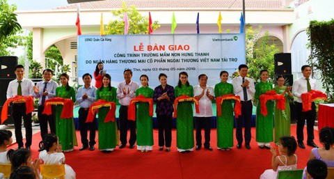Bàn giao trường mầm non ở Cần Thơ do Vietcombank tài trợ - Ảnh 1. Bàn giao trường mầm non ở Cần Thơ do Vietcombank tài trợ - Ảnh 1.