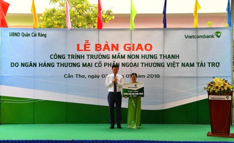 Bàn giao trường mầm non ở Cần Thơ do Vietcombank tài trợ - Ảnh 4. Bàn giao trường mầm non ở Cần Thơ do Vietcombank tài trợ - Ảnh 4.