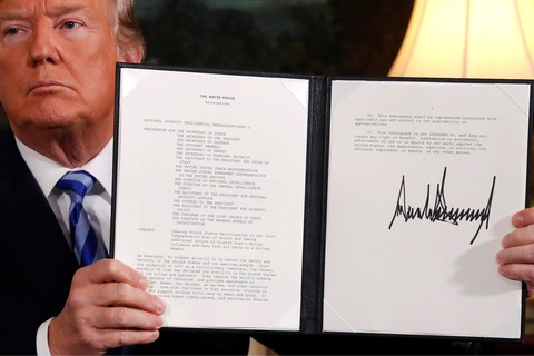 Ông Trump rút Mỹ khỏi thỏa thuận hạt nhân Iran - Ảnh 1. Ông Trump rút Mỹ khỏi thỏa thuận hạt nhân Iran - Ảnh 1.