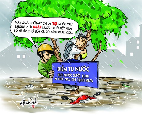 Hí họa Sài Gòn mùa... tụ nước - Ảnh 1. Hí họa Sài Gòn mùa... tụ nước - Ảnh 1.
