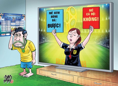 Mê bóng đá quên vợ, vợ yêu chồng sẽ bỏ qua... - Ảnh 1. Mê bóng đá quên vợ, vợ yêu chồng sẽ bỏ qua... - Ảnh 1.