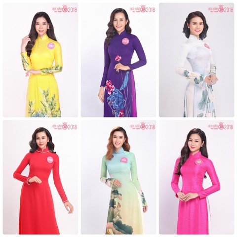 Thí sinh Hoa hậu Việt Nam duyên dáng trong tà áo dài - Ảnh 3. Thí sinh Hoa hậu Việt Nam duyên dáng trong tà áo dài - Ảnh 3.