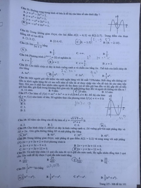 Thí sinh than đề thi toán THPT quốc gia dài và khó, nhiều em bật khóc - Ảnh 8.