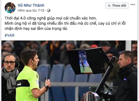 Danh thủ và cư dân mạng xôn xao bàn tán về VAR - Ảnh 2. Danh thủ và cư dân mạng xôn xao bàn tán về VAR - Ảnh 2.