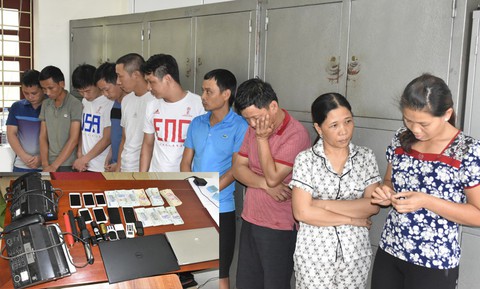 Thanh Hóa bắt giữ 11 nghi phạm cá độ bóng đá, lô đề trăm tỉ - Ảnh 1. Thanh Hóa bắt giữ 11 nghi phạm cá độ bóng đá, lô đề trăm tỉ - Ảnh 1.