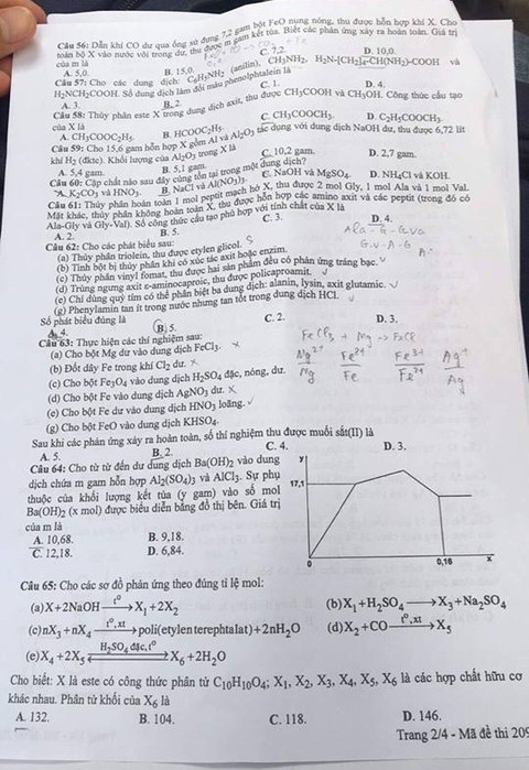Xem đề hóa THPT quốc gia: nhiều câu lạ, phân hóa cao - Ảnh 2. Xem đề hóa THPT quốc gia: nhiều câu lạ, phân hóa cao - Ảnh 2.