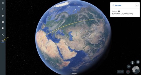 Google Earth giúp người dùng đo khoảng cách và diện tích - Ảnh 3. Google Earth giúp người dùng đo khoảng cách và diện tích - Ảnh 3.