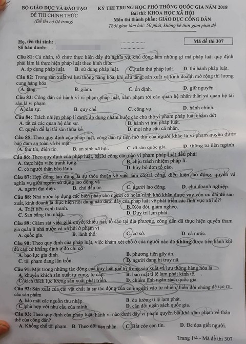 Đề giáo dục công dân hỏi về vi phạm trong bầu cử hội đồng nhân dân - Ảnh 2.