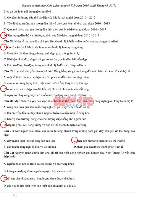 Đề địa lý THPT quốc gia: khó lấy điểm tuyệt đối - Ảnh 10. Đề địa lý THPT quốc gia: khó lấy điểm tuyệt đối - Ảnh 10.