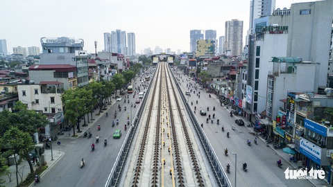 Tháng 8 sẽ chạy thử tàu đường sắt Cát Linh - Hà Đông - Ảnh 1. Tháng 8 sẽ chạy thử tàu đường sắt Cát Linh - Hà Đông - Ảnh 1.