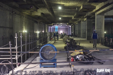 Thông đường hầm thứ 2 tuyến metro số 1 TP.HCM - Ảnh 5. Thông đường hầm thứ 2 tuyến metro số 1 TP.HCM - Ảnh 5.