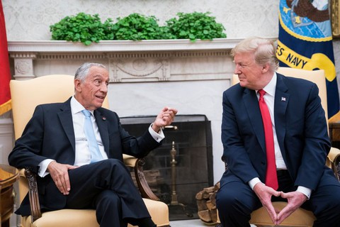 Ông Trump nói đùa Ronaldo có tiềm năng tranh cử tổng thống - Ảnh 1. Ông Trump nói đùa Ronaldo có tiềm năng tranh cử tổng thống - Ảnh 1.