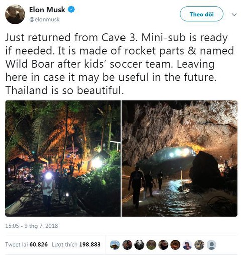 Tỉ phú Elon Musk tặng lại tàu ngầm, dân Thái cám ơn hết lời - Ảnh 2. Tỉ phú Elon Musk tặng lại tàu ngầm, dân Thái cám ơn hết lời - Ảnh 2.